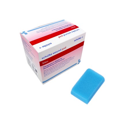 Губка для очищення ран 1шт Wound pad blau